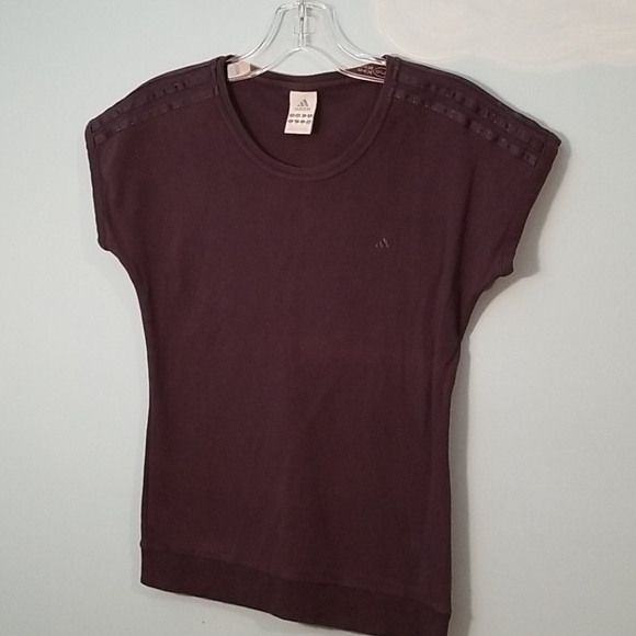 Adidas purple short sleeve shirt size medium - Picture 1 of 5